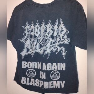 Morbid Angel Black Sz M CROPPED Men's Graphic T Shirt Metal